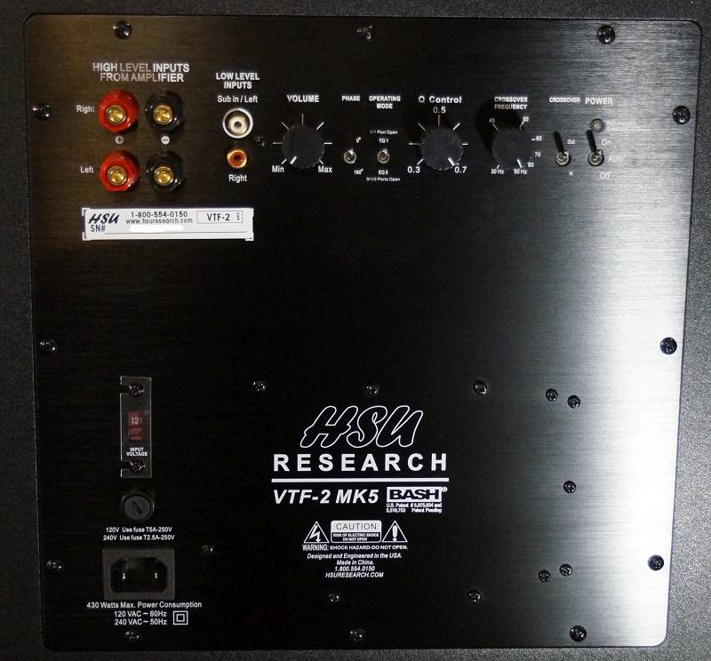 Hsu Research VTF2 mk5 Subwoofer Review Audioholics